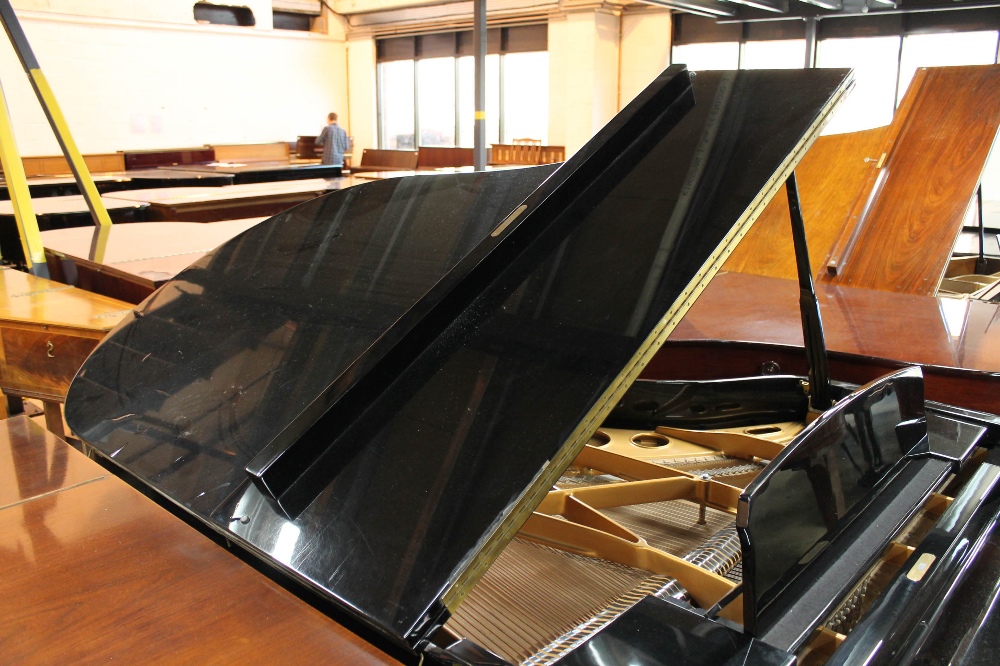 Broadwood A recent 6ft 3in grand piano in a bright ebonised case on square tapered legs. - Image 7 of 10