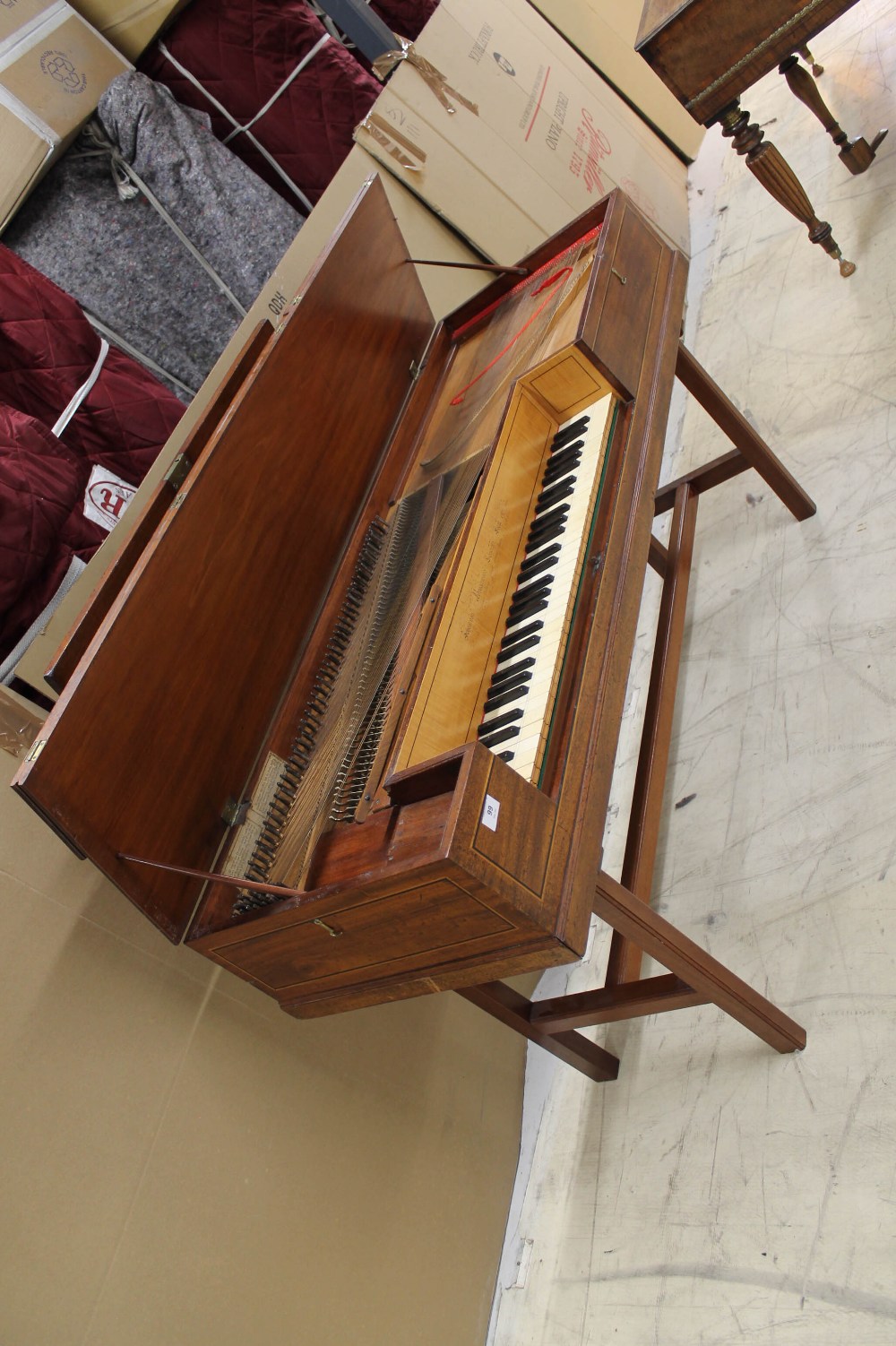 Broadwood (c1787) A square piano in a mahogany case with ebony stringing, - Image 6 of 7