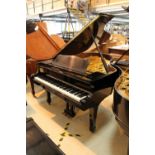 Yamaha (c1991) A 6ft 1in Model C3 grand piano in a bright ebonised case on square tapered legs;