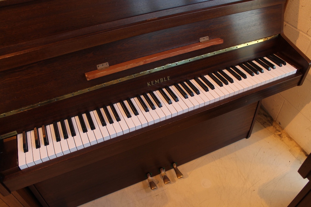 Kemble (c1985) An upright piano in a modern style satin mahogany case. - Image 2 of 3