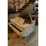 Petrof (c2006) A 5ft 7in Model P173 Rococo Breeze grand piano in a white case with gilt foliate