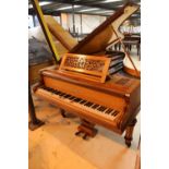 Erard London (c1868) A 7ft grand piano in a satinwood crossbanded and inlaid case on turned fluted