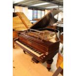 Schiedmayer (c1890s) A 6ft 2in grand piano in a rosewood case on turned legs. AMENDMENT Is (c1889).