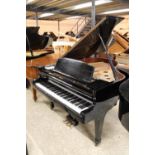 Kawai (c1980s) A 6ft 1in Model GS-30 grand piano in a bright ebonised case on square tapered legs;