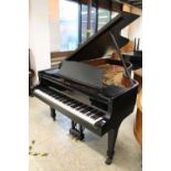 Steinway (c1981) A 6ft 11in Model B grand piano in a satin ebonised case on square tapered legs;