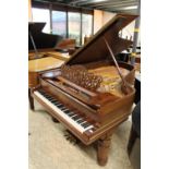 Steinway (c1900) A 6ft 11in Model B grand piano in a rosewood case on 'elephant' legs;
