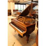 Blüthner (c1906) No 78543 A 5ft 8in grand piano in a rosewood case on turned and fluted legs.