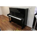 Bechstein (c2001) LATE ENTRY A Model 8 upright piano in a bright ebonised case.