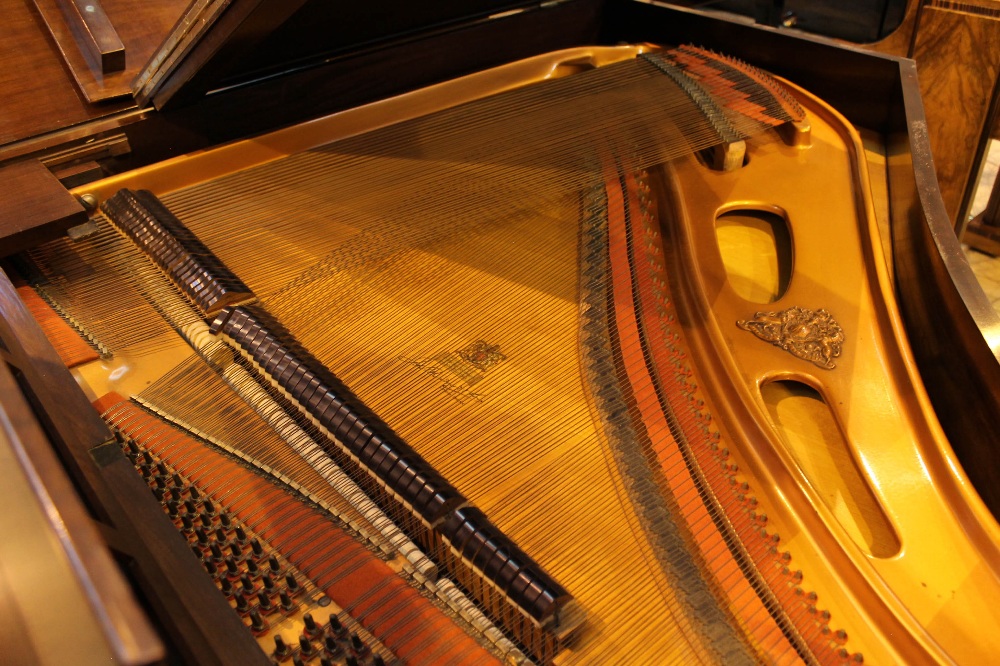 Broadwood & Sons (c1925) A 5ft 7in barless grand piano in an Adams style carved mahogany case, - Image 5 of 9