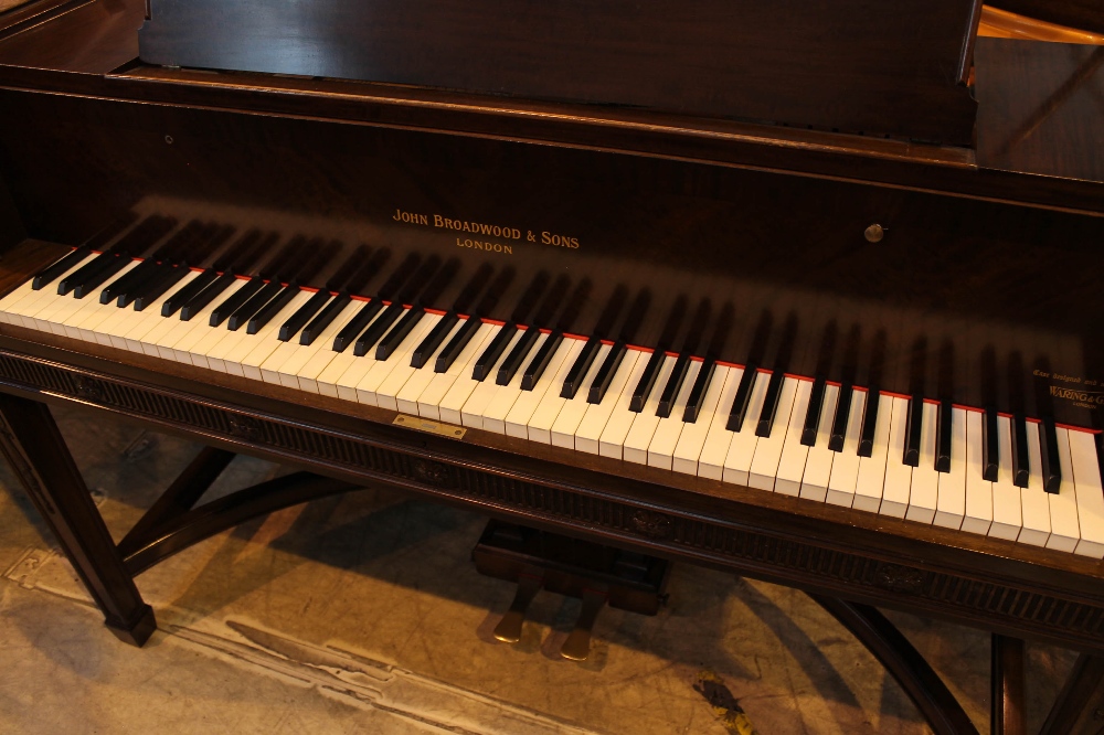 Broadwood & Sons (c1925) A 5ft 7in barless grand piano in an Adams style carved mahogany case, - Image 2 of 9