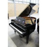 Yamaha (c1990s) A 6ft 1in Model C3 grand piano in a bright ebonised case on square tapered legs;