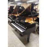 Petrof (c2000) A 5ft 7in Model IV grand piano in a bright ebonised case on square tapered legs;