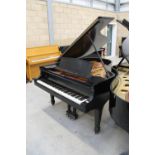 Steinway (c1918) A 5ft 10in Model O grand piano in an ebonised case on square tapered legs.