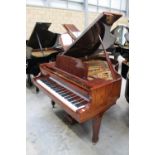 Kawai (c1980) A 5ft 10in Model KG-2C grand piano in a bright walnut case on square tapered legs.