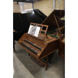 Alec Hodsdon (c1953) A double manual harpsichord in a mahogany and chequer-banded case on a