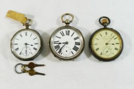 A Victorian silver cased pocket watch, London 1875, the movement by Bond of Gloucester, no.