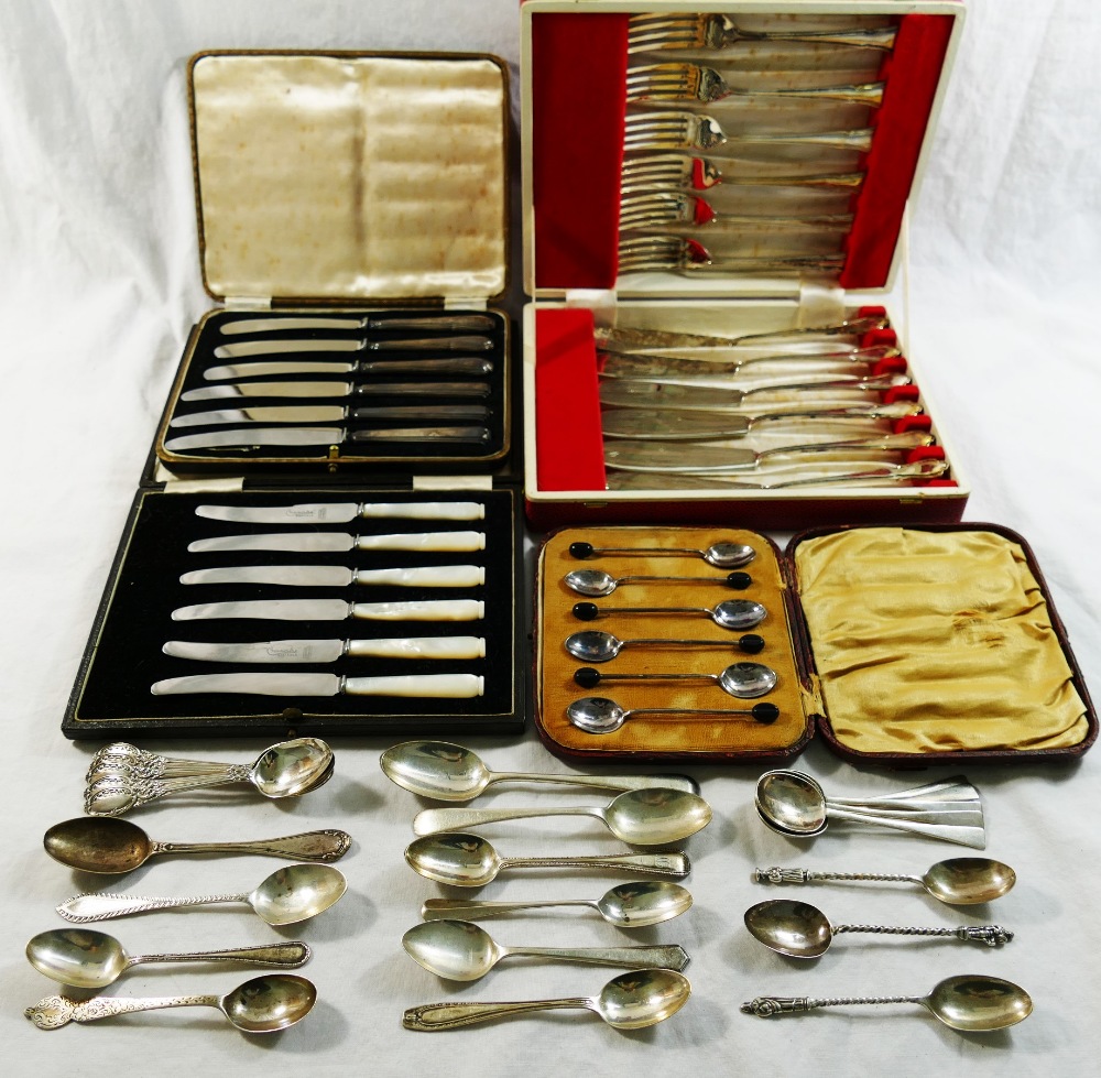 A quantity of assorted silver teaspoons, combined weight 9. - Image 3 of 3