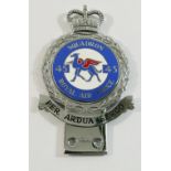 A No. 45 Squadron RAF plated and enamelled car badge, made by J R Gaunt of London, 13.