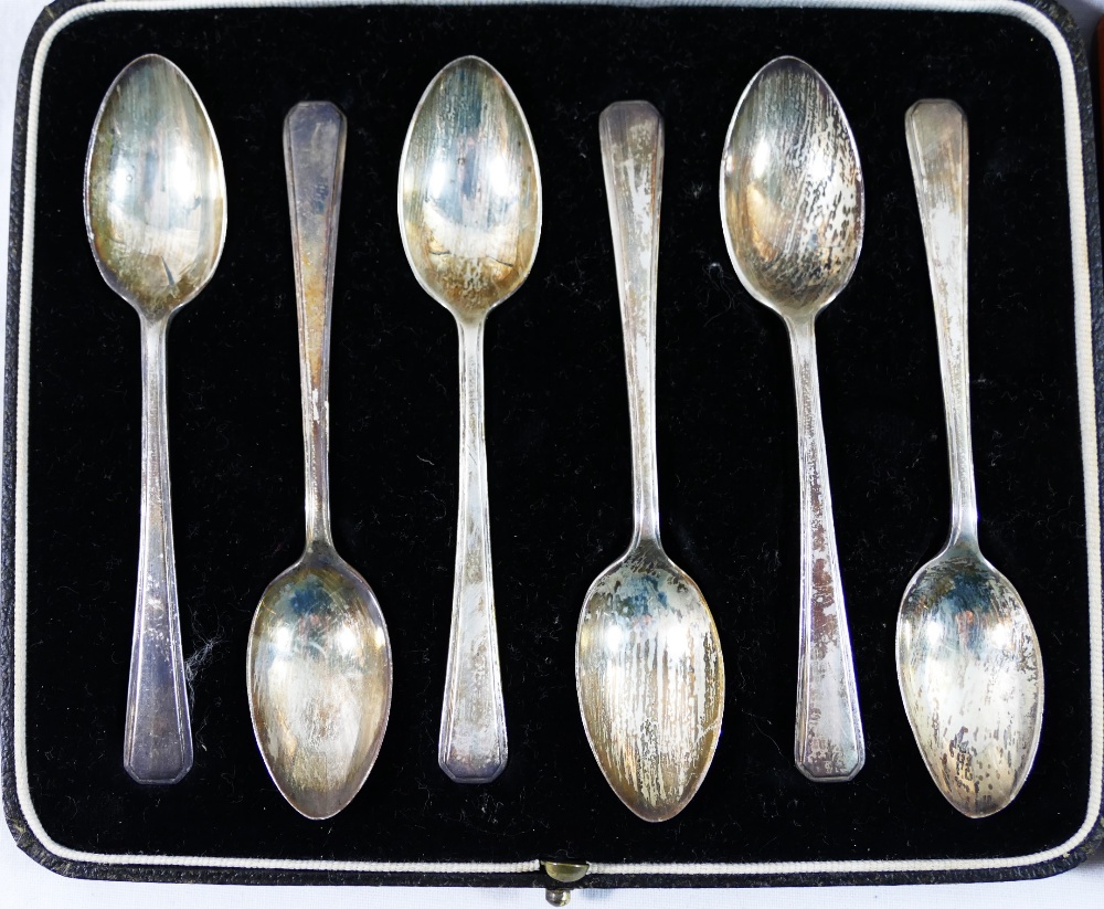 A set of six silver teaspoons, London 1938, combined weight 2.13ozt, 66. - Image 2 of 3