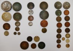 Victorian and earlier British coins and tokens including 16 coins from the reign of Queen Victoria,