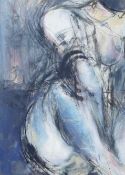 Agnieszka Dabrowska (20th/21st Century Polish)+ 'Nude Back' Ink and watercolour Unsigned 75.