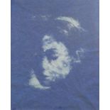 Steve Rutter (20th/21st Century British)+ 'Nude 3' Cyanotype on calico cloth Signed and titled en