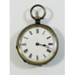A Victorian silver cased key wind pocket watch, Birmingham 1883,