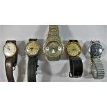 Four gentleman's vintage wrist watches comprised of a Ramona Incabloc automatic wrist watch with 30