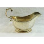 A George V silver gravy boat, Birmingham 1919 by E S Barnsley and Co.