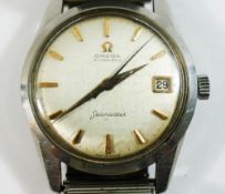 A 1960's gentlemans Omega Seamaster Automatic wrist watch, the silvered dial, with date aperture,
