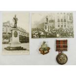 A Second Boer War Queens South Africa medal and ribbon, awarded to Private T Barnes 8342,