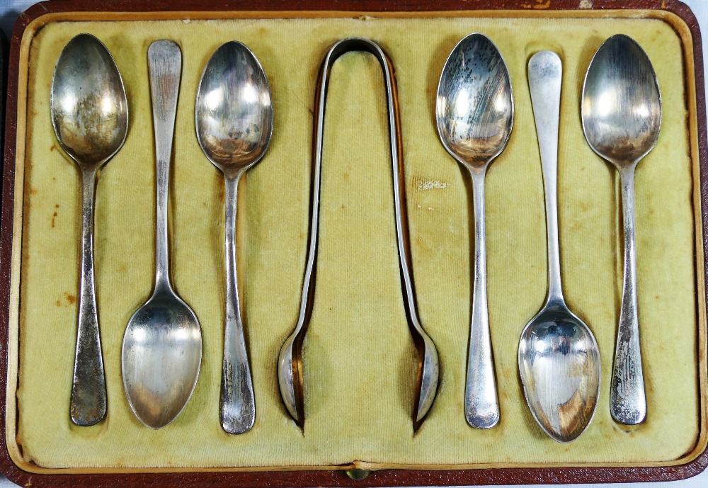 A set of six silver teaspoons, London 1938, combined weight 2.13ozt, 66. - Image 3 of 3