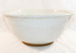 Nick Membury (20th/21st Century British)+ A large white and speckled glazed bowl,