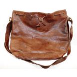 A Mulberry leather handbag, with drawstring top,