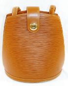 A Louis Vuitton 'Cluny' camel coloured Epi leather shoulder bucket bag, with top flat closure,