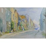 Frederick Charles Winby (1875-1959)+ Street scene Watercolour Signed lower right 23cm x 34cm Framed