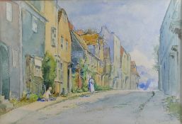 Frederick Charles Winby (1875-1959)+ Street scene Watercolour Signed lower right 23cm x 34cm Framed