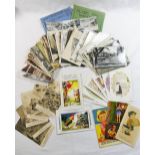 A collection of approximately 90 early 20th century and later postcards including a first edition