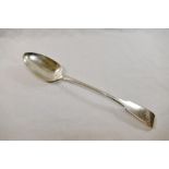 A large George III silver fiddle pattern basting spoon, London 1815 by Solomon Hougham,