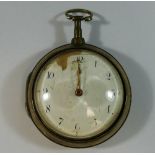 A George III silver pair cased pocket watch, the movement signed John Prince, Hants,