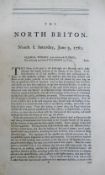 'The North Briton', Vol I, part I and II, printed for W. Bingley, 1769.