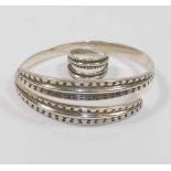 A Norwegian David Andersen silver Viking bracelet and ring from the 1960's Saga series,