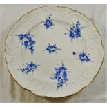 A Nantgarw porcelain plate from the Lady Seaton dinner service,