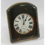 A George V silver and tortoiseshell easel backed pocket watch case,