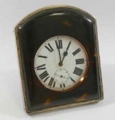 A George V silver and tortoiseshell easel backed pocket watch case,