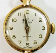 A ladies Treblex 9 carat gold bracelet watch, with 21 jewel movement, Edinburgh 1964,