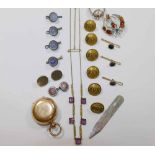 Assorted items comprised of a single silver collar stiffener 6.