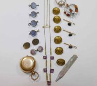 Assorted items comprised of a single silver collar stiffener 6.