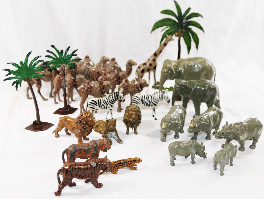 A large collection of approximately 76 figures from the Britains Zoological range,