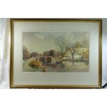 Jack Green (20th Century British), 'Flatford Mill', watercolour, signed lower left, 31.5cm x 51.